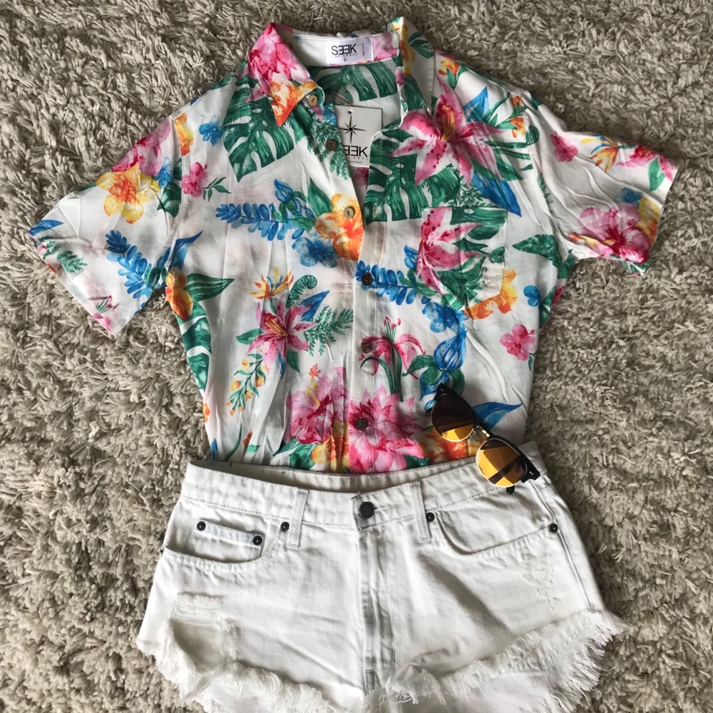 Tropical button up shirt